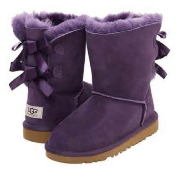 UGG Shoes - UGG Women's Bailey Bow Purple Boots Size 7